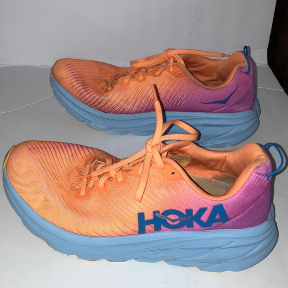 Hoka Vibrant Orange and Purple Sneakers Rincon 3 - Picture 7 of 9